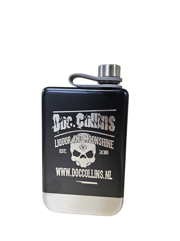 Doc. Collins Edelstahl-Flachmann – 225 ml & auslaufsicher